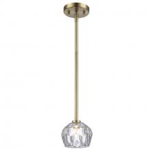 Trans Globe 11661 AG - 1LT PENDANT-CRYSTAL SHADE-AG